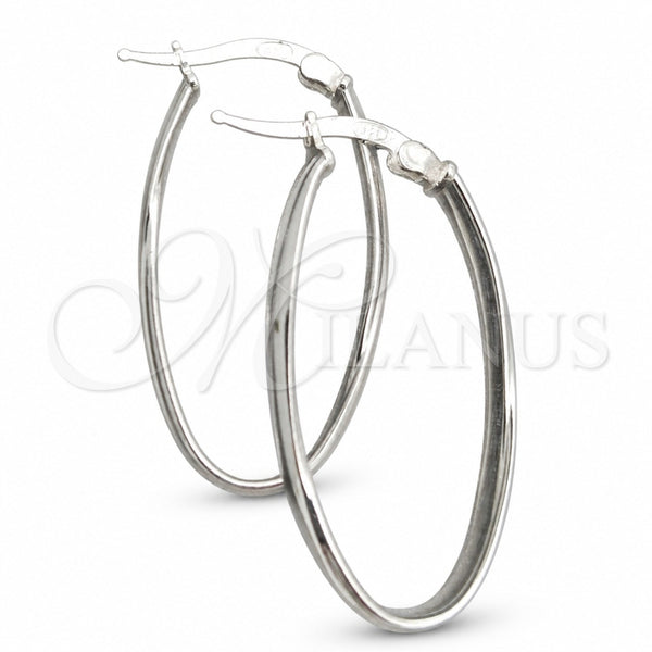 Sterling Silver Medium Hoop, Twist Design, Polished, Silver Finish, 02.389.0110.30