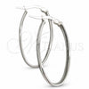 Sterling Silver Medium Hoop, Twist Design, Polished, Silver Finish, 02.389.0110.30