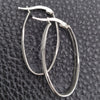 Sterling Silver Medium Hoop, Twist Design, Polished, Silver Finish, 02.389.0110.30