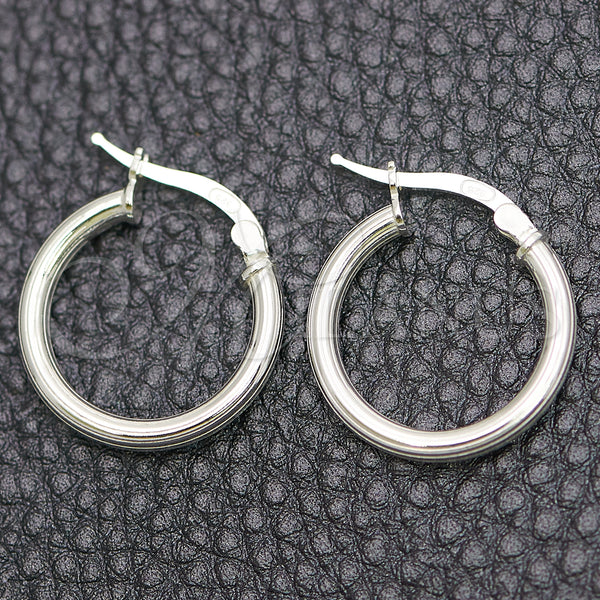Sterling Silver Hoop Earrings — Small Hoop Polished 02. — main product view — SKU 147183 | Plata 925 aretes de aro — Small Hoop pulido 02. — SKU 147183