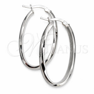 Sterling Silver Medium Hoop, Twist Design, Diamond Cutting Finish, Silver Finish, 02.389.0112.30