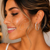 Sterling Silver Medium Hoop, Polished, Silver Finish, 02.389.0111.30