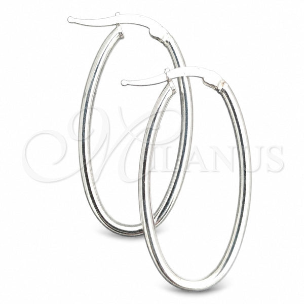 Sterling Silver Medium Hoop, Polished, Silver Finish, 02.389.0113.30