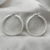 Sterling Silver Medium Hoop, Diamond Cutting Finish, Silver Finish, 02.389.0114.30