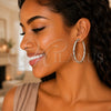 Sterling Silver Large Hoop, Diamond Cutting Finish, Silver Finish, 02.389.0114.50