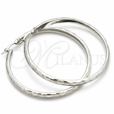 Sterling Silver Large Hoop, Diamond Cutting Finish, Silver Finish, 02.389.0114.50 for wholesale, main product view