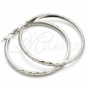 Sterling Silver Large Hoop, Diamond Cutting Finish, Silver Finish, 02.389.0114.50