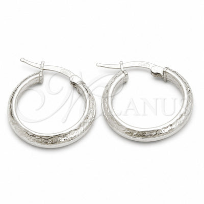Sterling Silver Small Hoop, Diamond Cutting Finish, Silver Finish, 02.389.0119.15 for wholesale, main product view
