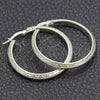Sterling Silver Medium Hoop, Diamond Cutting Finish, Silver Finish, 02.389.0119.30