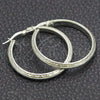 Sterling Silver Medium Hoop, Diamond Cutting Finish, Silver Finish, 02.389.0119.30