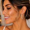 Sterling Silver Medium Hoop, Polished, Silver Finish, 02.389.0121.30