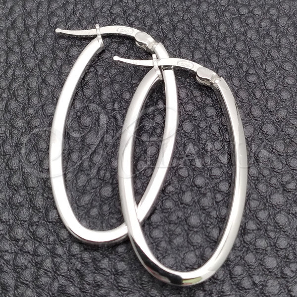 Sterling Silver Medium Hoop, Polished, Silver Finish, 02.389.0121.30