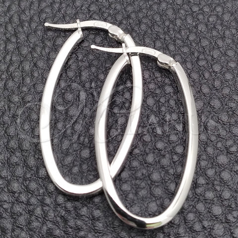 Sterling Silver Medium Hoop, Polished, Silver Finish, 02.389.0121.30
