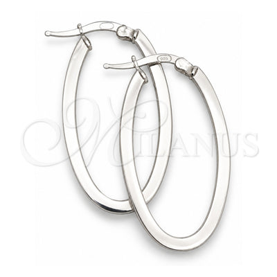 Sterling Silver Medium Hoop, Polished, Silver Finish, 02.389.0122.30