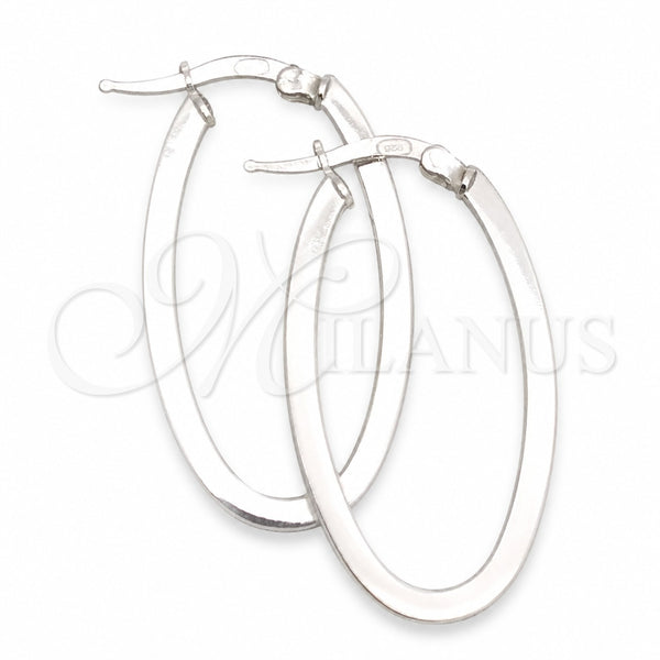 Sterling Silver Medium Hoop, Polished, Silver Finish, 02.389.0122.30
