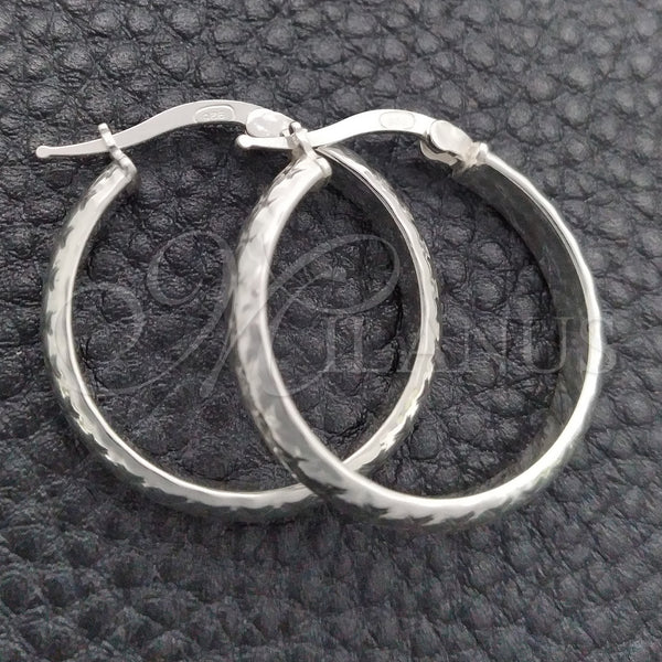 Sterling Silver Hoop Earrings — Small Hoop Diamond Cutting 02. — main product view — SKU 147202 | Plata 925 aretes de aro — Small Hoop Diamond Cutting 02. — SKU 147202