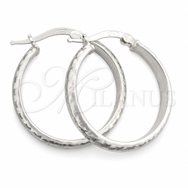 Sterling Silver Hoop Earrings — Small Hoop Diamond Cutting 02. — main product view — SKU 147202 | Plata 925 aretes de aro — Small Hoop Diamond Cutting 02. — SKU 147202