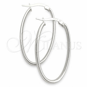 Sterling Silver Medium Hoop, Polished, Silver Finish, 02.389.0124.30