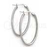 Sterling Silver Medium Hoop, Polished, Silver Finish, 02.389.0124.30