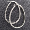 Sterling Silver Medium Hoop, Diamond Cutting Finish, Silver Finish, 02.389.0126.30