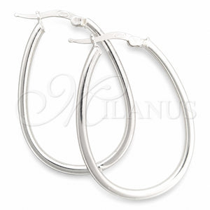 Sterling Silver Medium Hoop, Diamond Cutting Finish, Silver Finish, 02.389.0128.40