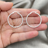 Sterling Silver Small Hoop, Twist Design, Diamond Cutting Finish, Silver Finish, 02.389.0127.25