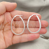 Sterling Silver Medium Hoop, Diamond Cutting Finish, Silver Finish, 02.389.0130.40