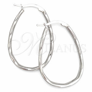 Sterling Silver Medium Hoop, Diamond Cutting Finish, Silver Finish, 02.389.0131.30
