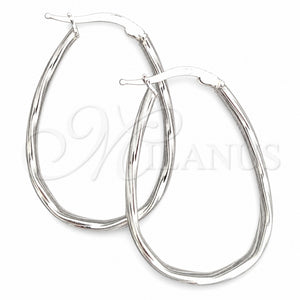 Sterling Silver Medium Hoop, Diamond Cutting Finish, Silver Finish, 02.389.0131.30