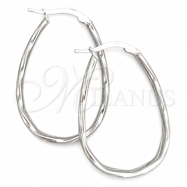 Sterling Silver Medium Hoop, Diamond Cutting Finish, Silver Finish, 02.389.0131.30