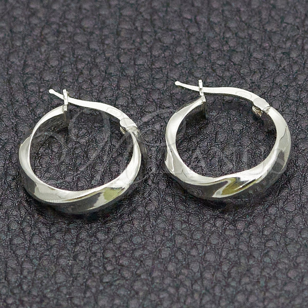 Sterling Silver Small Hoop, Diamond Cutting Finish, Silver Finish, 02.389.0132.15