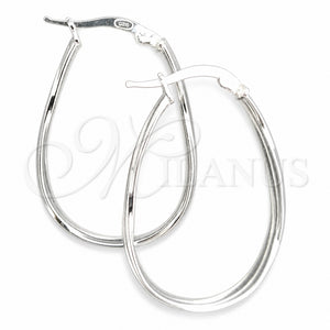 Sterling Silver Medium Hoop, Polished, Silver Finish, 02.389.0133.30
