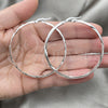 Sterling Silver Large Hoop, Twist Design, Diamond Cutting Finish, Silver Finish, 02.389.0132.50