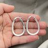 Sterling Silver Medium Hoop, Polished, Silver Finish, 02.389.0135.30