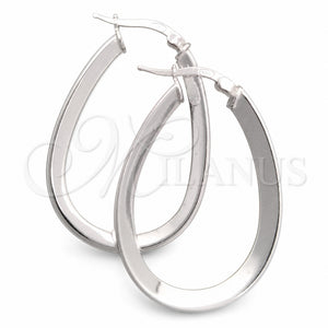 Sterling Silver Medium Hoop, Polished, Silver Finish, 02.389.0135.30