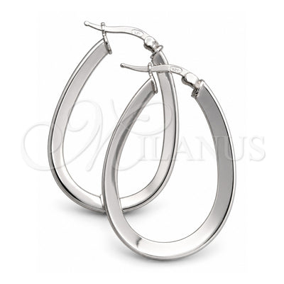 Sterling Silver Medium Hoop, Polished, Silver Finish, 02.389.0135.30
