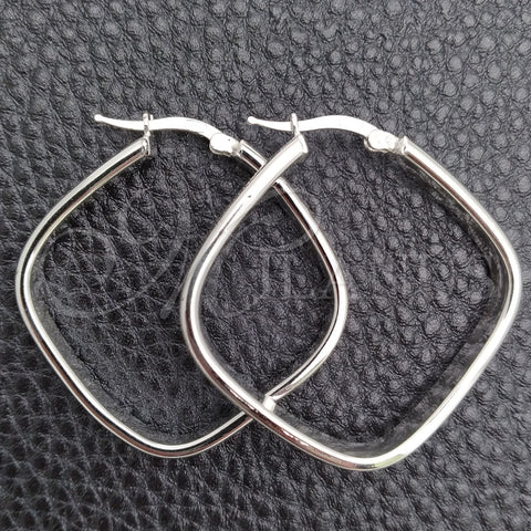 Sterling Silver Medium Hoop, Diamond Cutting Finish, Silver Finish, 02.389.0136.40