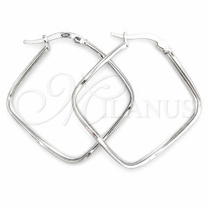 Sterling Silver Medium Hoop, Twist Design, Diamond Cutting Finish, Silver Finish, 02.389.0138.40