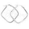 Sterling Silver Medium Hoop, Twist Design, Diamond Cutting Finish, Silver Finish, 02.389.0138.40