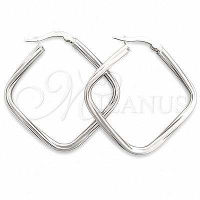 Sterling Silver Medium Hoop, Twist Design, Polished, Silver Finish, 02.389.0140.25 for wholesale, main product view
