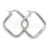 Sterling Silver Medium Hoop, Twist Design, Polished, Silver Finish, 02.389.0140.25