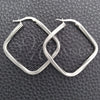 Sterling Silver Medium Hoop, Twist Design, Polished, Silver Finish, 02.389.0140.25