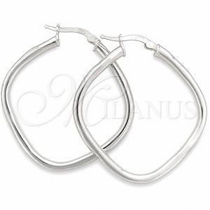 Sterling Silver Medium Hoop, Diamond Cutting Finish, Silver Finish, 02.389.0142.25