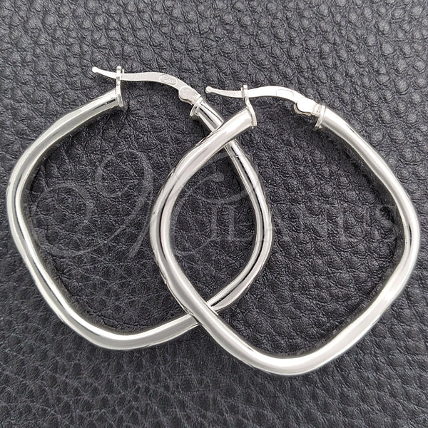 Sterling Silver Hoop Earrings — Medium Hoop Diamond Cutting 02. — main product view — SKU 147228 | Plata 925 aretes de aro — Medium Hoop Diamond Cutting 02. — SKU 147228