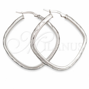 Sterling Silver Medium Hoop, Diamond Cutting Finish, Silver Finish, 02.389.0143.40