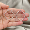Sterling Silver Medium Hoop, Twist Design, Diamond Cutting Finish, Silver Finish, 02.389.0144.25