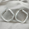 Sterling Silver Medium Hoop, Twist Design, Diamond Cutting Finish, Silver Finish, 02.389.0145.40