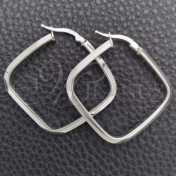 Sterling Silver Hoop Earrings — Medium Hoop Polished 02. — main product view — SKU 147232 | Plata 925 aretes de aro — Medium Hoop pulido 02. — SKU 147232