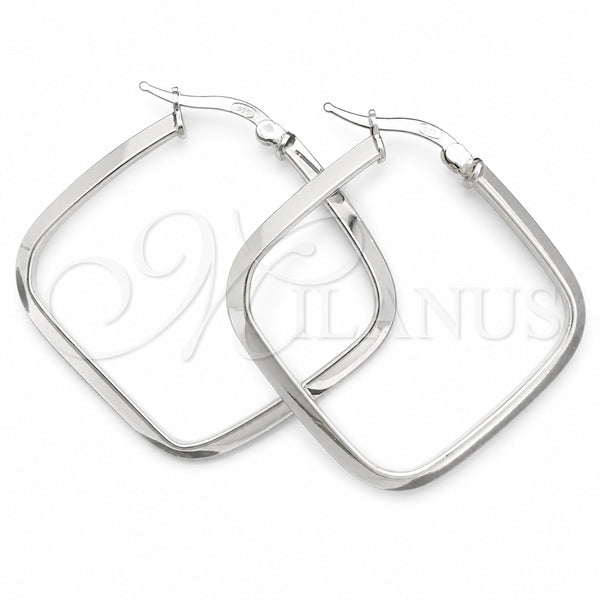 Sterling Silver Medium Hoop, Polished, Silver Finish, 02.389.0146.40