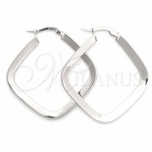 Sterling Silver Medium Hoop, Polished, Silver Finish, 02.389.0147.25